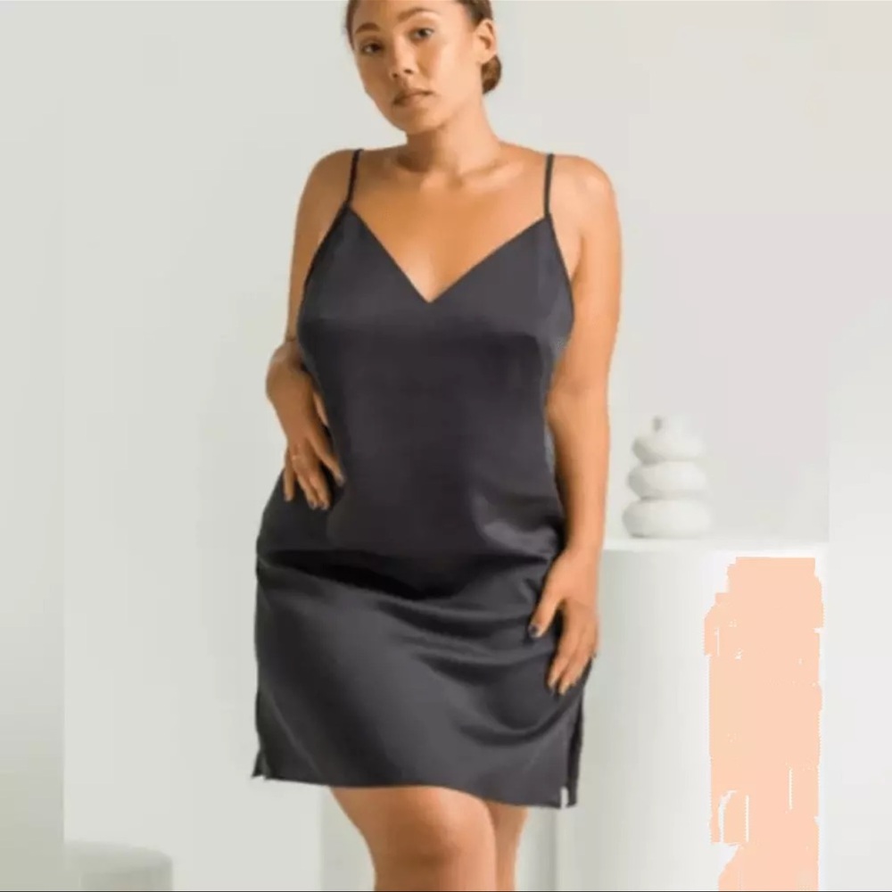 Ettitude Elegant Black bamboo Slip Dress